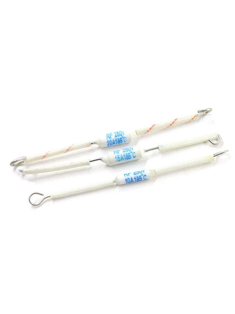 10P RF250V 10A 15A 20A 185 degree Thermal Cutoff RF 250V Ceramic Temperature Fuse For Electric Rice Cooker Safeguard Resistance