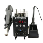 2 in 1 Soldering Station 8586  Digital Display SMD Rework Hot Air Gun Solder Iron 220V ESD Welding Desoldering Repair Tools