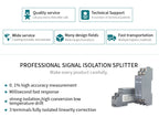 DC Signal Converter 4-20mA 0-10V 0-20mA 50mA 75mV Signal Transmitter Current Voltage Transducer DC24V