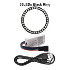 WS2812B 8/16/24/35/45LEDs Pixel Ring SP110E Controller USB Kit RGB Ring Individul AddressabIe WS2812 IC BuiIt-in Lights DC5V