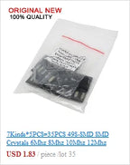 33ValuesX 20PCS=660PCS 1206 SMD Resistor Kit Assorted Kit 1ohm-1M Ohm 1%  Sample Kit