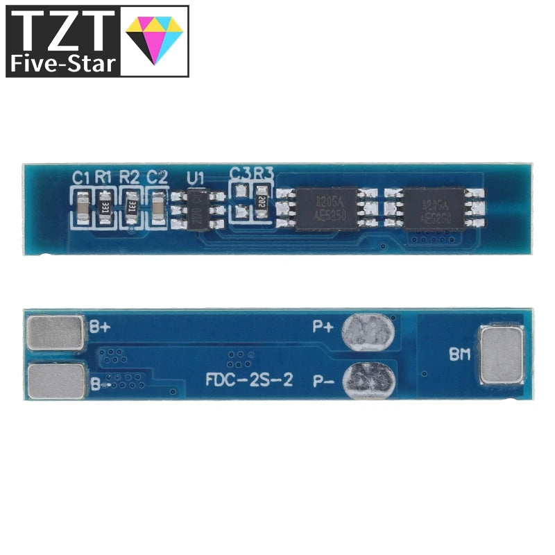 TZT 1/3/5/10PCS  2S 3A Li-ion Lithium Battery 7.4v 8.4V 18650 Charger Protection Board bms pcm for li-ion lipo battery cell pack