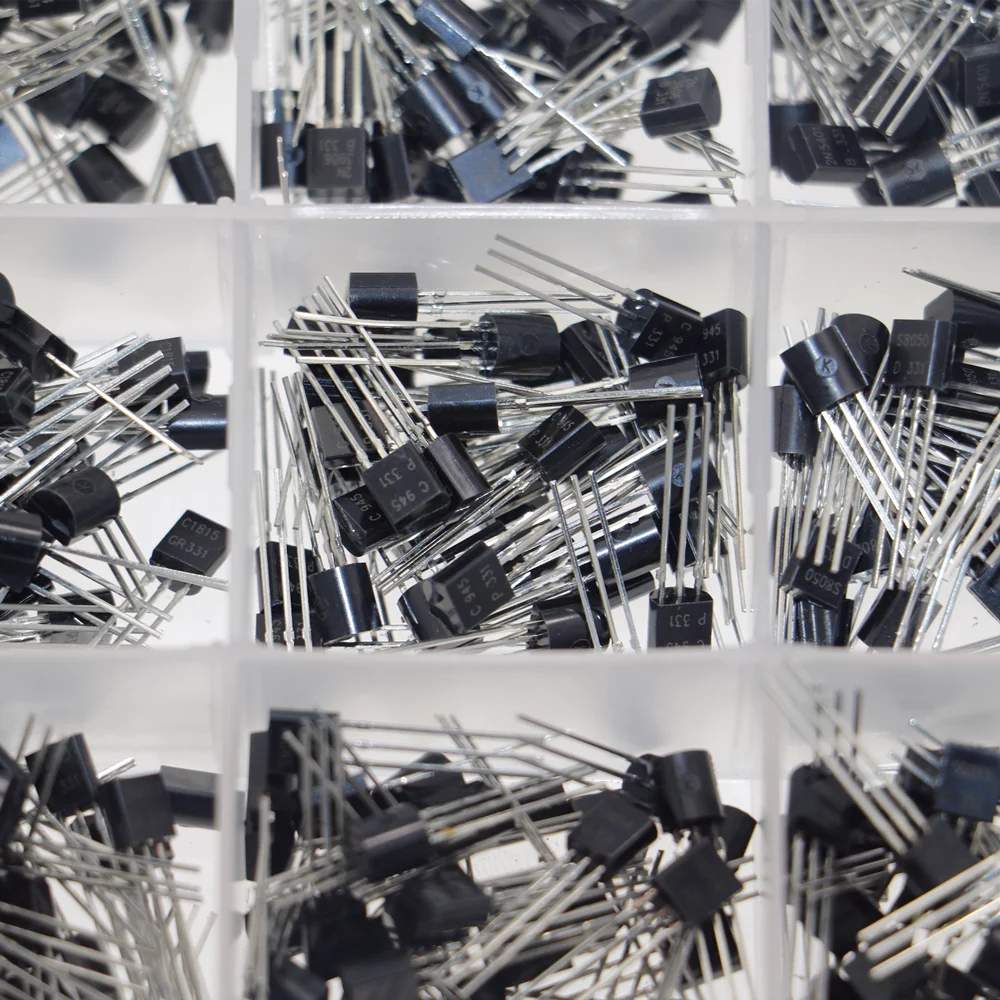 600pcs 15Values Transistor Set TO-92 30-160V 50-1000mA NPN PNP Assorted kit