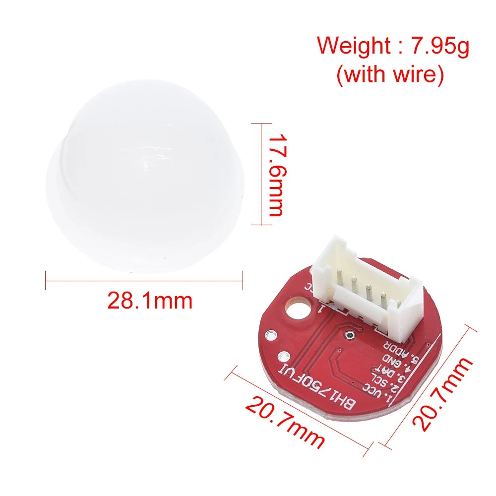 GREATZT 1/2PCS BH1750 BH1750FVI Chip Light Intensity Light Module Light ball for arduino