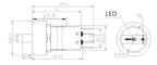 16mm Metal Rotary Selector Switch 2 3 Position On Off 12V Led Light Red Green Push Button Switch 1NO1NC 2NO2NC Latching SPDT