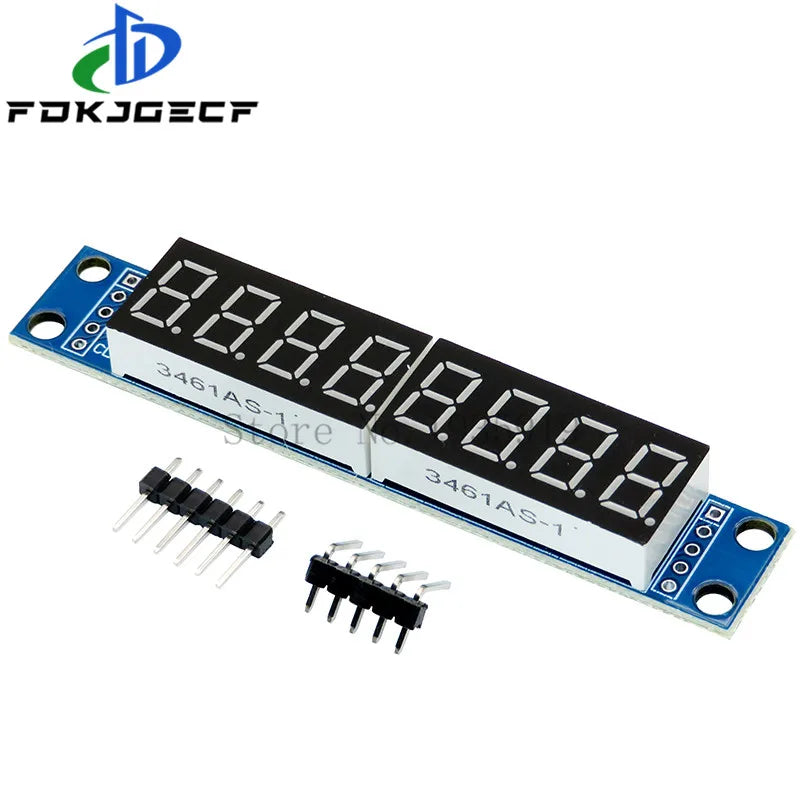 MAX7219 LED Dot Matrix 8 Digit Digital Tube Display Control Module For Arduino 3.3V 5V Microcontroller Serial Driver 7-segment
