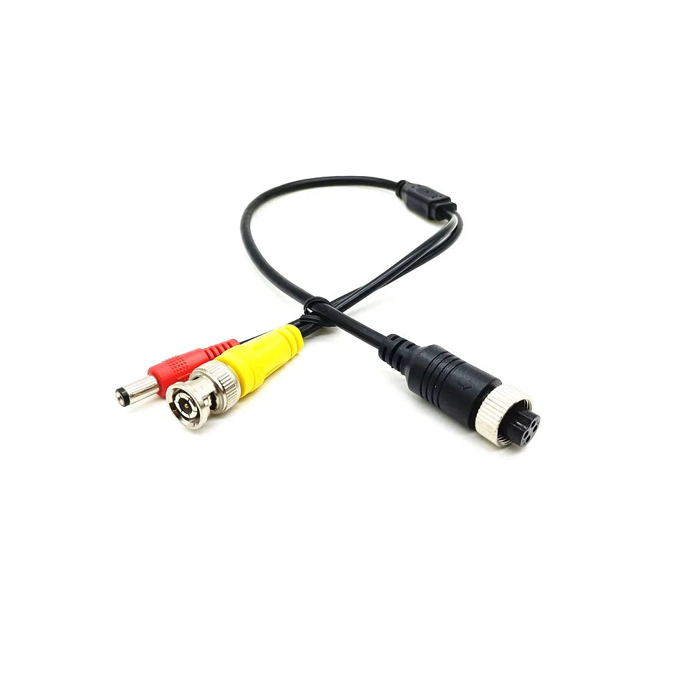 ZSCAM M12 4Pin Aviation Head Extension Cable Adapter Male to BNC Male/Female DC for CCTV Camera Security DVR