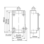 CHNT YBLX-19/001 Direct Acting Position Limit Switch for Embroidery Machine Automatic Reset without Roller 220VAC