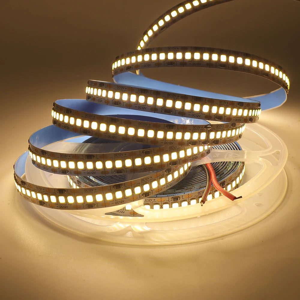 12V 5m SMD 2835 2025 LED Strip Light DC 480 240 120 LEDs Tape Flexible LED Lights Indoor Lingting for Home Waterproof IP65 IP67