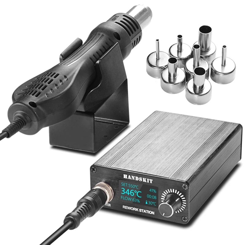 T12 Heat Guns OLED Digital Display Temperature Soldering Station Portable BGA Rework Hot Air Gun Home Diy Repair Tools