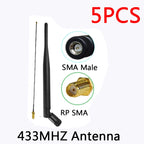 Eoth Wholesale 433MHz Antenna LORA 5dBi GSM 433 MHz Connector Rubber 433m LoRaWAN IOT SMA Male Female Extension Cord Pigtail