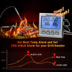 ThermoPro TP-17 Dual Probes Digital Outdoor Meat Thermometer Cooking BBQ Oven Thermometer with Big LCD Screen For Kitchen