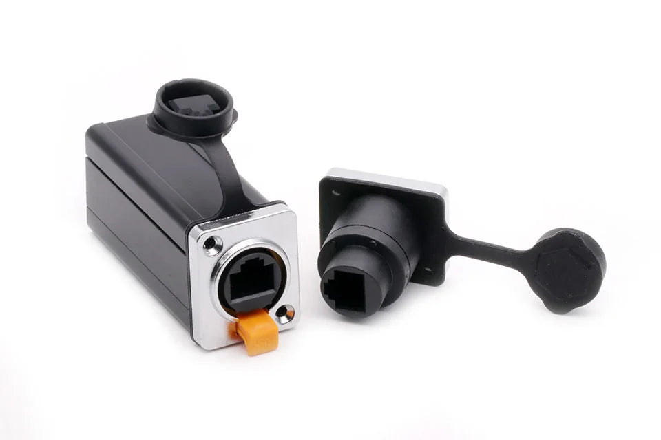 1pc New Arrival Waterproof Network Connector RJ45 Ethernet Connector Female Panel Mount Sockets IP65 Level
