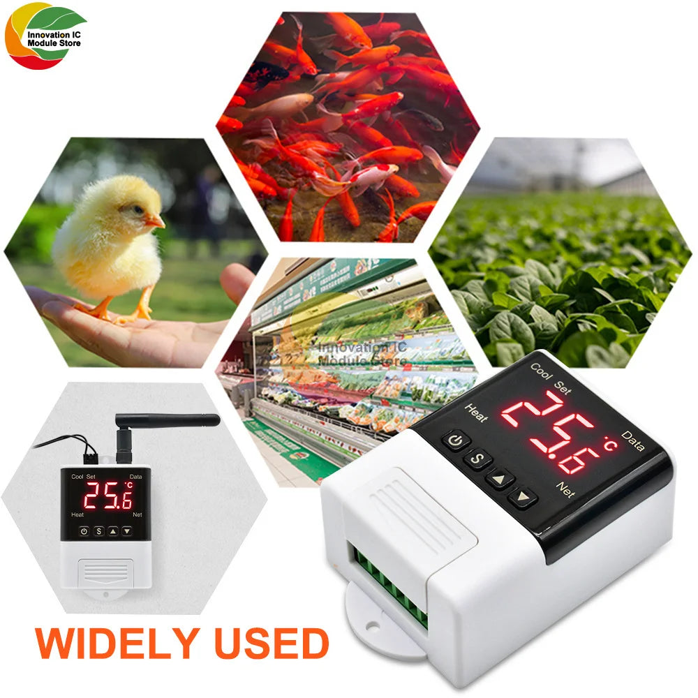 AC 110V 220V DTC2201 DTC1201 Temperature Controller Thermostat DS18B20 NTC Sensor APP Control For Smart Home