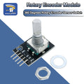 1/5/10PCS KY-040 360 Degrees Rotary Encoder Module Brick Sensor Switch Development Board For Arduino With Pins Half Shaft