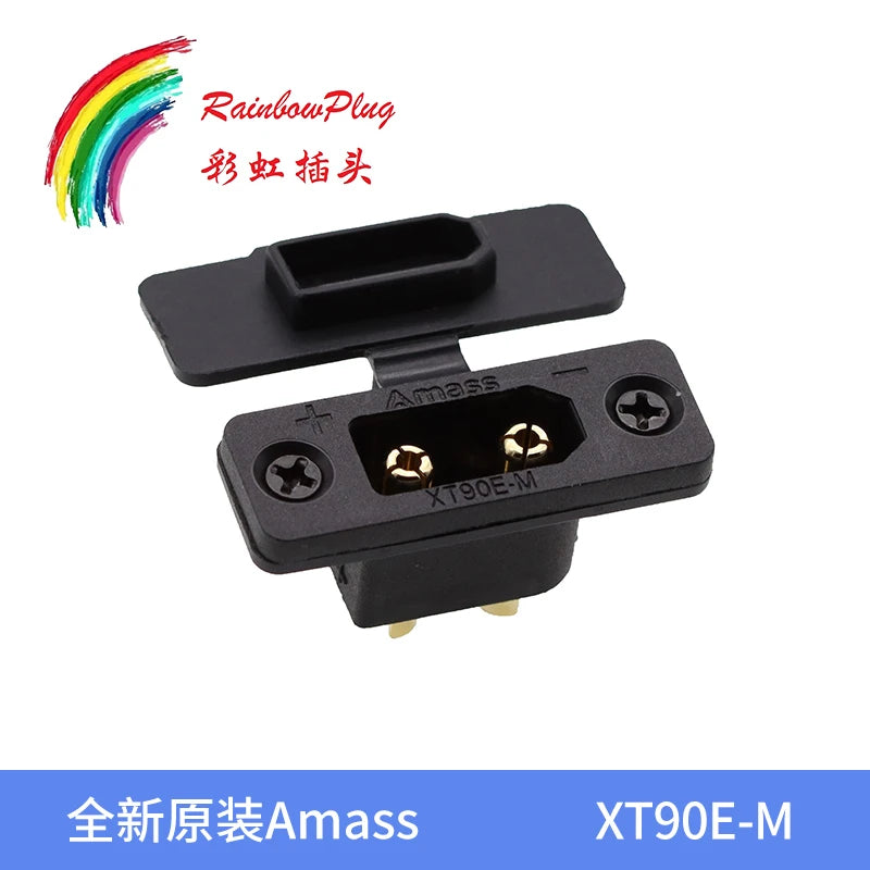 Amass XT90E-M Battery Connector XT90E Male Plug Gold-plated XT90 Mountable Connector Black Socket Or XT90H-M Quickly Charge