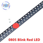 100pcs 0805 Flash LED SMD Diodes White RED Blue Green Yellow Orange RGB PLR Emitting Alto Brilho 0805 Blink Color Change