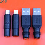 JCD 1pcs 3.5x1.35 4.0x1.7mm DC Power Female to Micro USB 2.0 Male Plug Connector Adapter for Smartphone Tablet Charger Converter