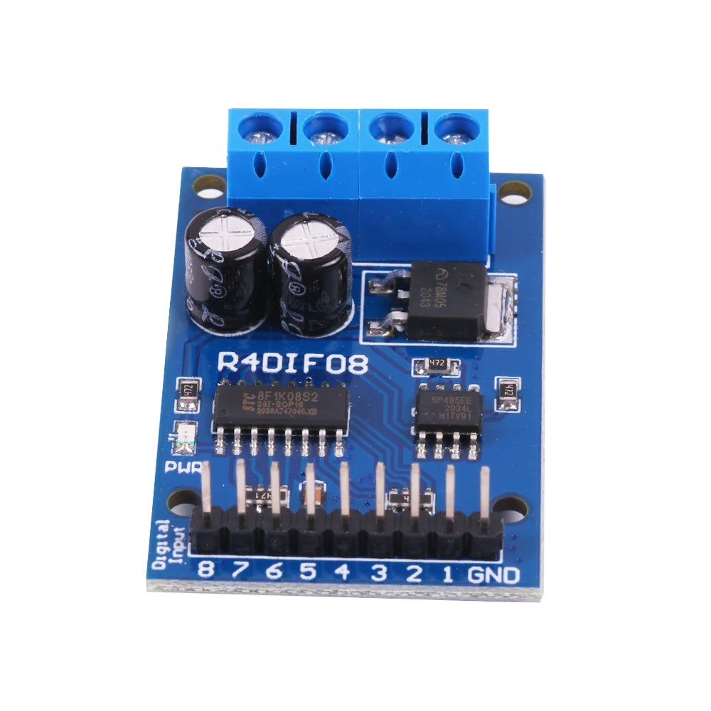 8Bit Low Level TTL to RS485 Converter Module MODBUS RTU PNP Switch Signal Collector DC 12V 24V