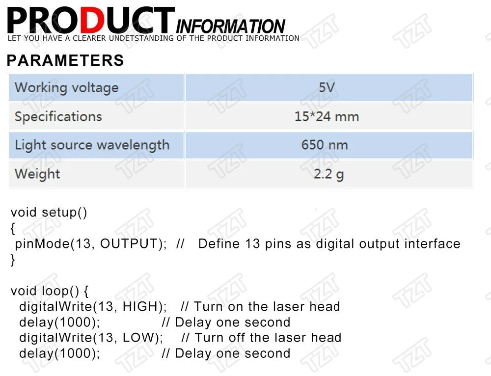 TZT 1/3PCS KY-008 3pin 650nm Red Laser Transmitter Dot Diode Copper Head Module for arduino DIY Kit