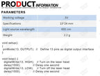TZT 1/3PCS KY-008 3pin 650nm Red Laser Transmitter Dot Diode Copper Head Module for arduino DIY Kit