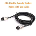 Double GX16 2/3/4/5/6/7/8/9/10Pins Female Air Aviation Connector Power Cable Electrical Terminal Wire Lines Socket with 2m cable