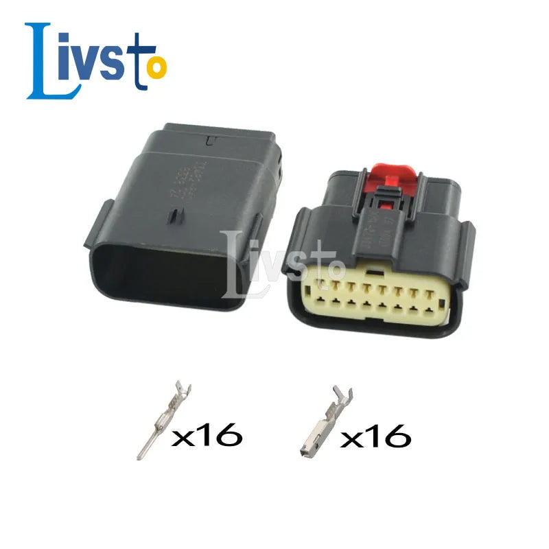 1 Set 2 3 4 6 8 12 16 20 2Pin Way Molex Car Waterproof Connector Tail Lamp Male Female Socket Plug 33471-0301 33472-0601