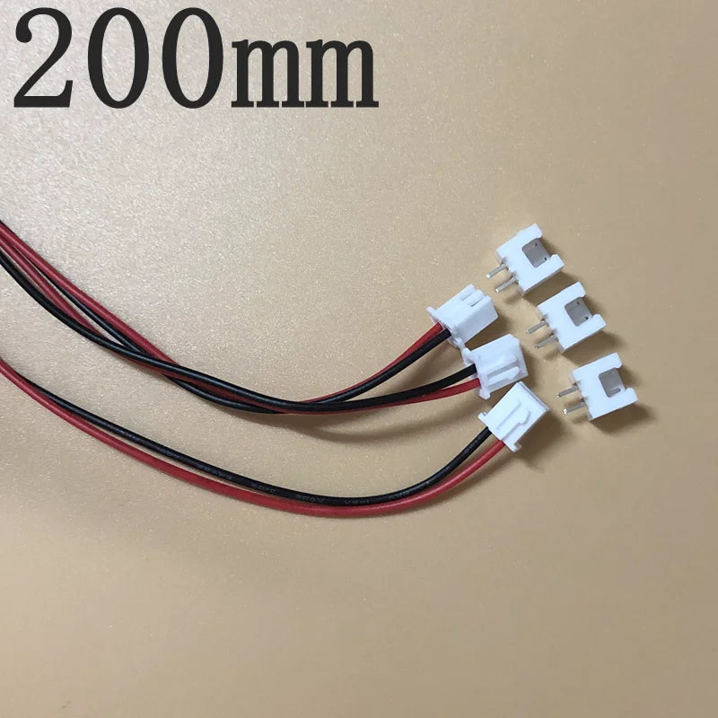 10 Sets/Lot  JST XH2.54 2 Pin Connector Plug Wire Cable 26AWG 2P 10/15/20/30mm Length Male Female Plug Socket