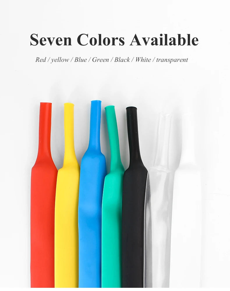 10M/lot Set Heat Shrink Tube 2:1 Kit Insulation Sleeving Termoretractil Polyolefin Shrinking Assorted Heat Tubing Wire Cable