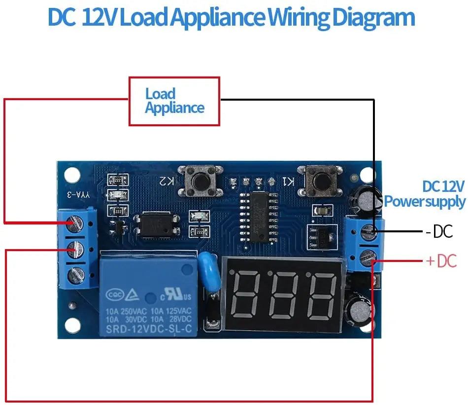AC 220V Timer Relay Delay Switch Input/Output Delay Off Switch Module Adjustable 0-10S 10Min 10H 100Min Timing Turn Off Board