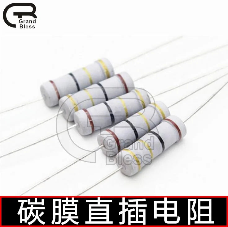 20pcs 2W Carbon Film Resistor 0.39R 3R9 39R 390R 3K9 39K 390K 0.39 3.9 39 390 R K Ohm 5% Resistance
