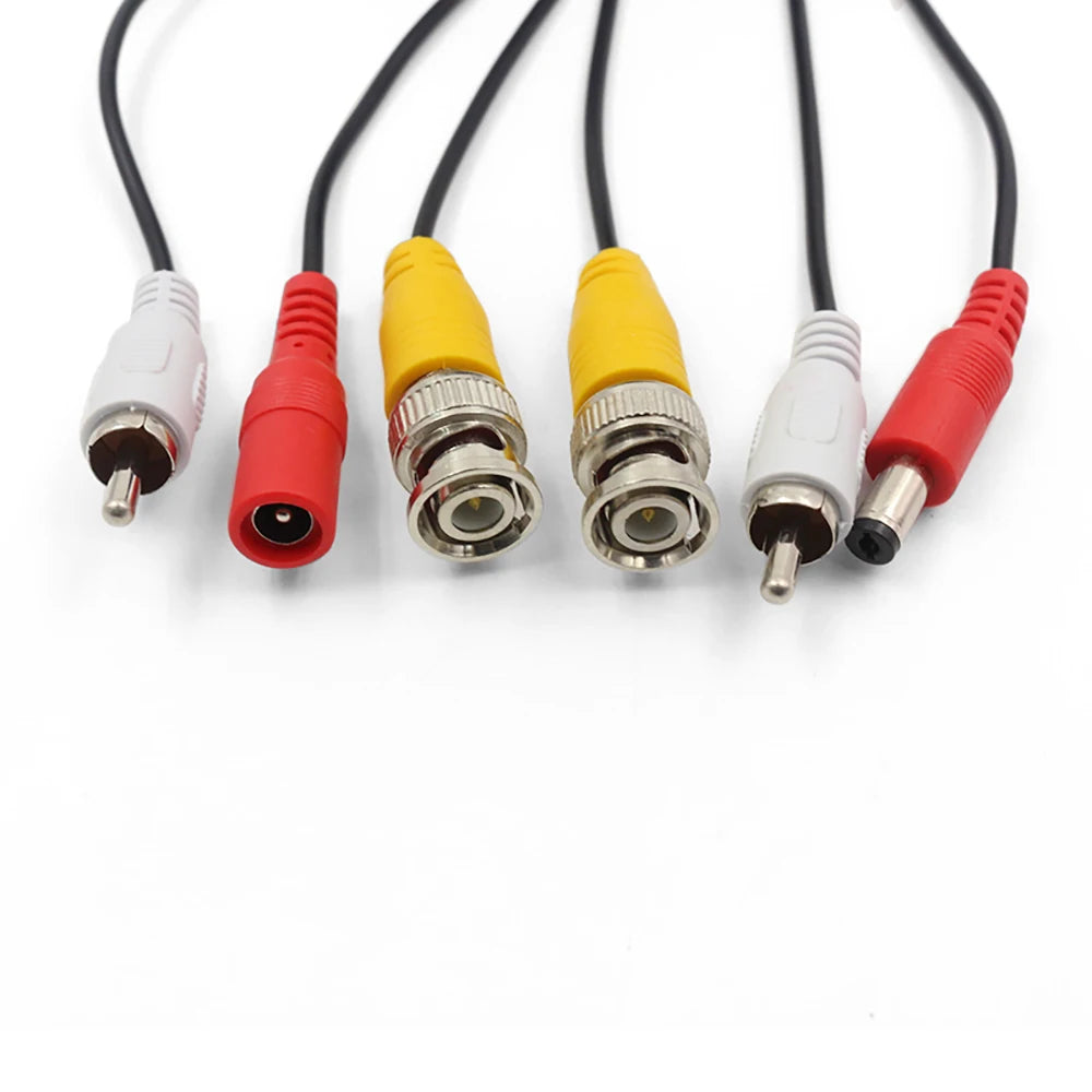 5-50M BNC+RCA+DC Connector 3 in 1 CCTV Outdoor Cable Coaxial Audio Video Power Cable For DVR System Security Surveillance Camera