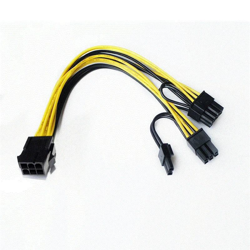 Adapter PCI-E 6 Pin To Dual 6+2 Pin 8 Pin Power Splitter Graphics Card for Mining Farm Video Card Gpu for Riser Extension Cable