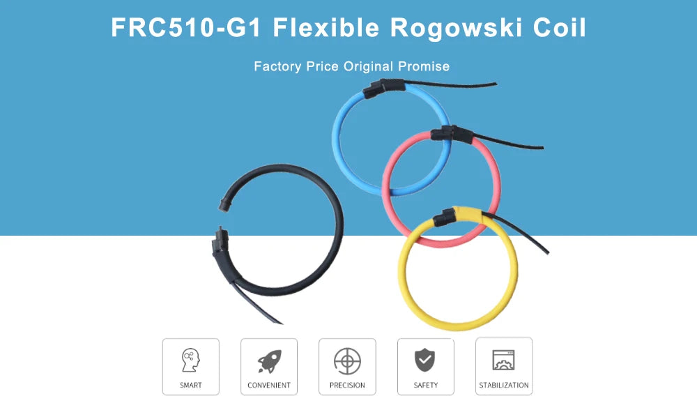 Flexible Rogowski Coil Current Sensor FRC510-G1 with Integrator Input 4000A Output 333mv 1000mv 3000mv for Ampmeter Voltmeter