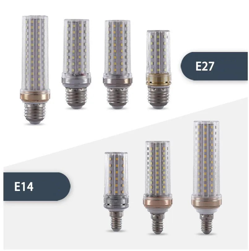 Super Long Lifespan E27 E14 12W 16W 20W 24W 40W LED Lamp Corn Bulb AC85-265V No Flicker 2835 SMD LED Light / Lighting