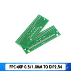 Double Side 0.5mm 1mm 6 8 10 12 20 40 50 60 Pin to DIP 2.54mm FPC/FFC SMT Adapter Socket Plate PCB Board Connector DIY KIT