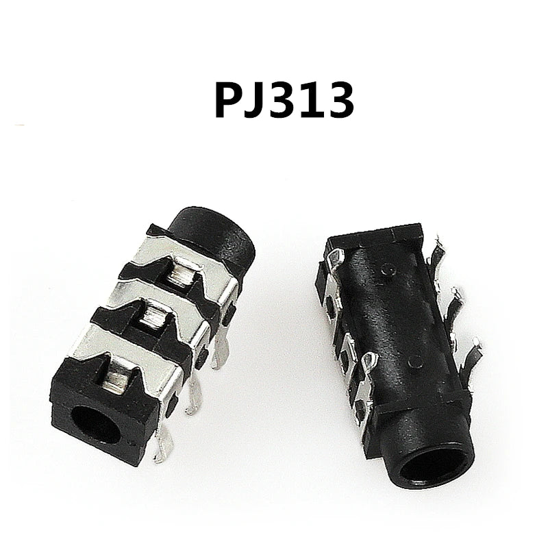5PCS 3.5MM Headphone Jack Audio Video Female Dual Channel Stereo Jack Socket Stereo Solder Panel Mount PJ313 PJ320 PJ325 PJ326