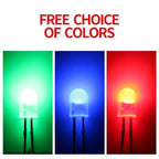 1000PCS 504 Oval With Color Short Leg Red Blue Green Light-Emitting Diode LED Lamp Bead