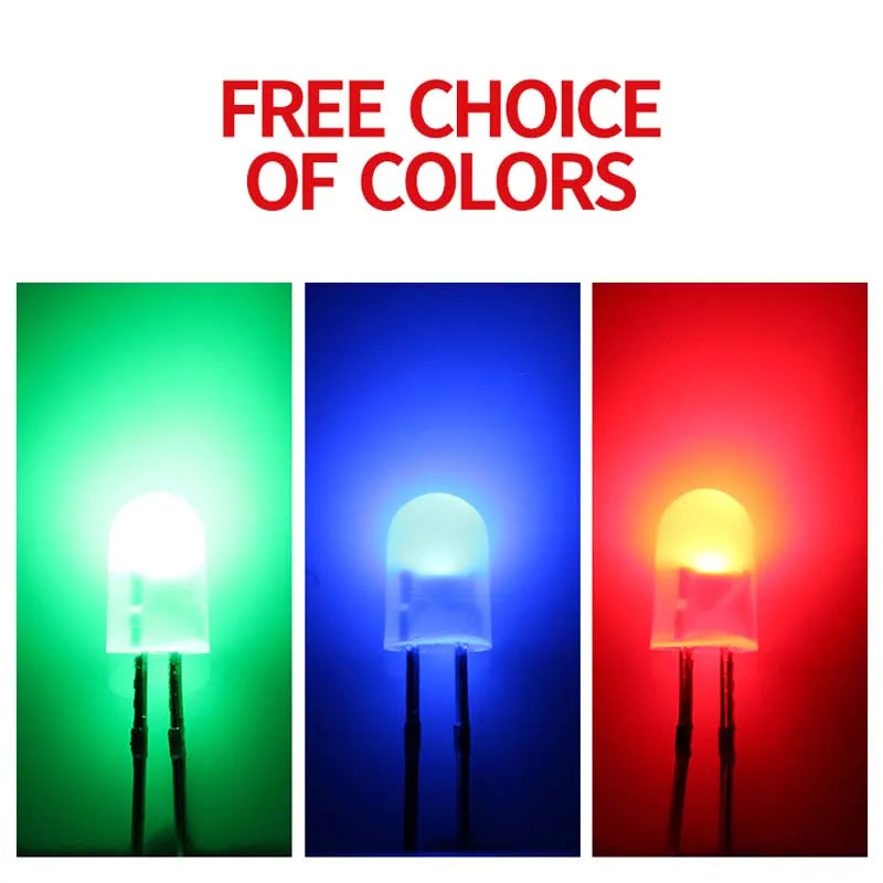 1000PCS 504 Oval With Color Short Leg Red Blue Green Light-Emitting Diode LED Lamp Bead
