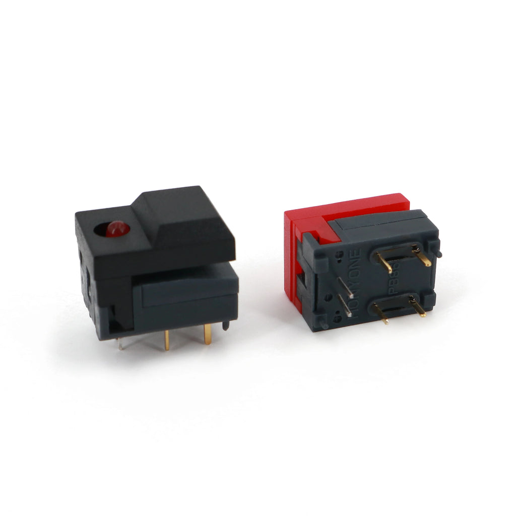 10Pcs PB86-A1 6Pin With LED Momentary SPDT Square Push Button Tact Switch for Stage Equipment Control