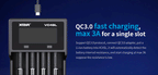 XTAR VC4SL 18650 Battery Charger USB C QC3.0 Fast Charge 1.2V Ni-MH AAA AA Batteries Rechargeable Li ion 21700 Battery Charger