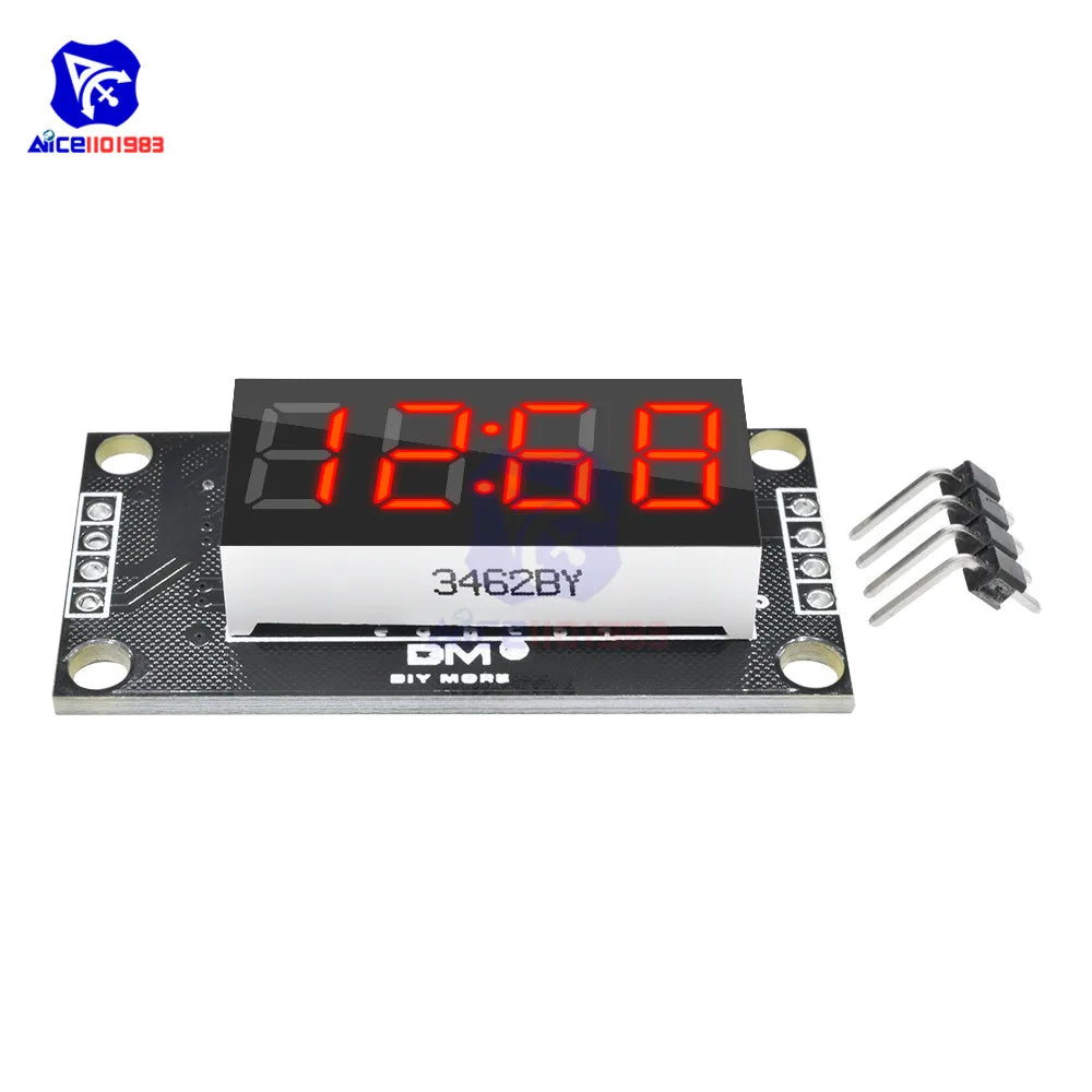 TM1637 0.36" 4 Bit Digital Tube LED Display 7 Segments Clock Module Red Green Blue Yellow White LED Board with Pin for Arduino
