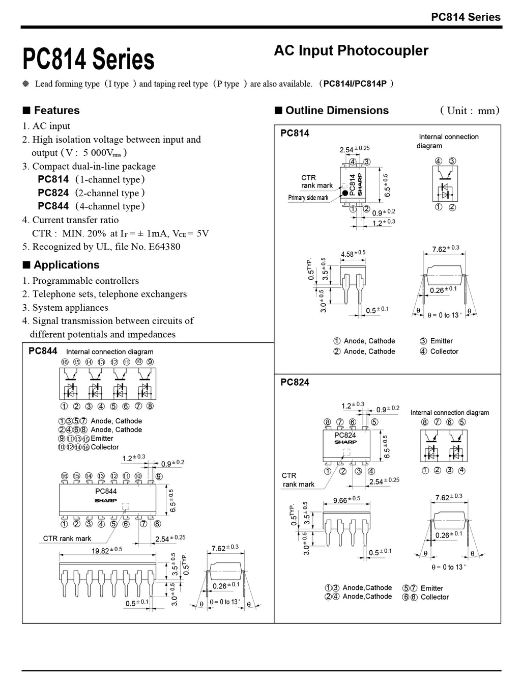 50PCS/LOT PC814A PC814 DIP4 DIP EL814A LTV814A  FOD814 Opto-isolator New and Original  IC In Stock Chanzon Free Shipping