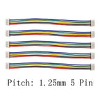 10Pcs JST 1.25mm 1.25 Female Wire Cable Connectors Double Head JST 1.25 Electronic Wire Connector Lenght 10CM 15CM 20CM 30CM