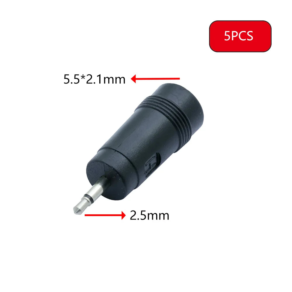 5PCS DC 7909 Power Plug Portable Laptop Travel Charger Adapter DC 5.5x2.1mm Female Jack to 7.9*0.9mm DC Power Plug Converter