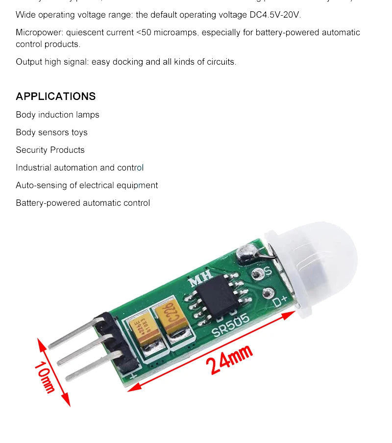 HC-SR501 HC-SR505 AM312 SR602 HW-MS03 Adjust IR Pyroelectric Infrared Mini PIR module Motion Sensor Detector Module For Arduino