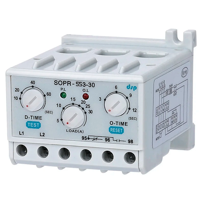 Samwha-Dsp SOPR-SS3-220 Electronic Overload Relay Motor Protector Thermal Overload Relay (Un:90-260VAC)