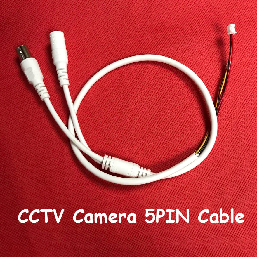 CCTV Camera 5-core Video Cable With DC Input+ BNC Output For AHD CVI TVI CVBs Camera For Video Surveillance Systems