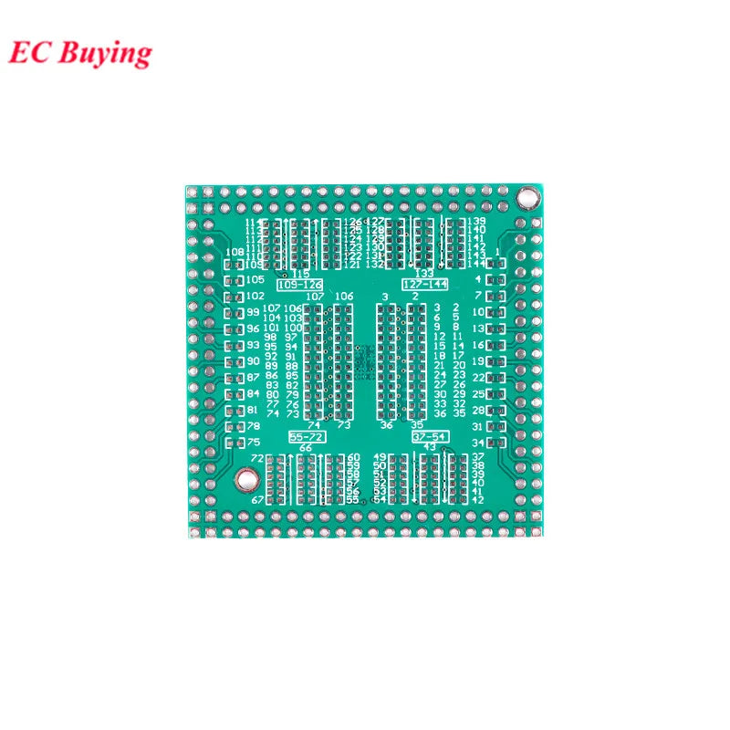 1-10Pcs QFP EQFP TQFP LQFP144 LQFP128 SMD Turn DIP Adapter PCB Pinboard SMT to DIP128/144 Converter 0.5mm Pitch IC Test Transfer
