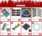 4-Digit LED 0.36" LED Display Tube (decimal) 7-Segments TM1637 Clock Double Dots Module 0.36 Inch For Arduino size 30x14mm